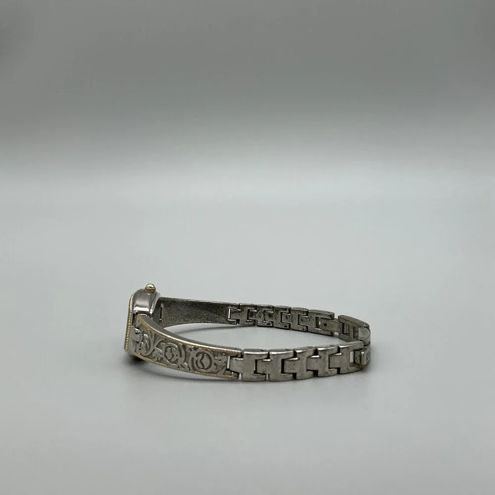 Relic Folio Womens Watch 18mm Two Tone Scrolled Band New Battery 6.75